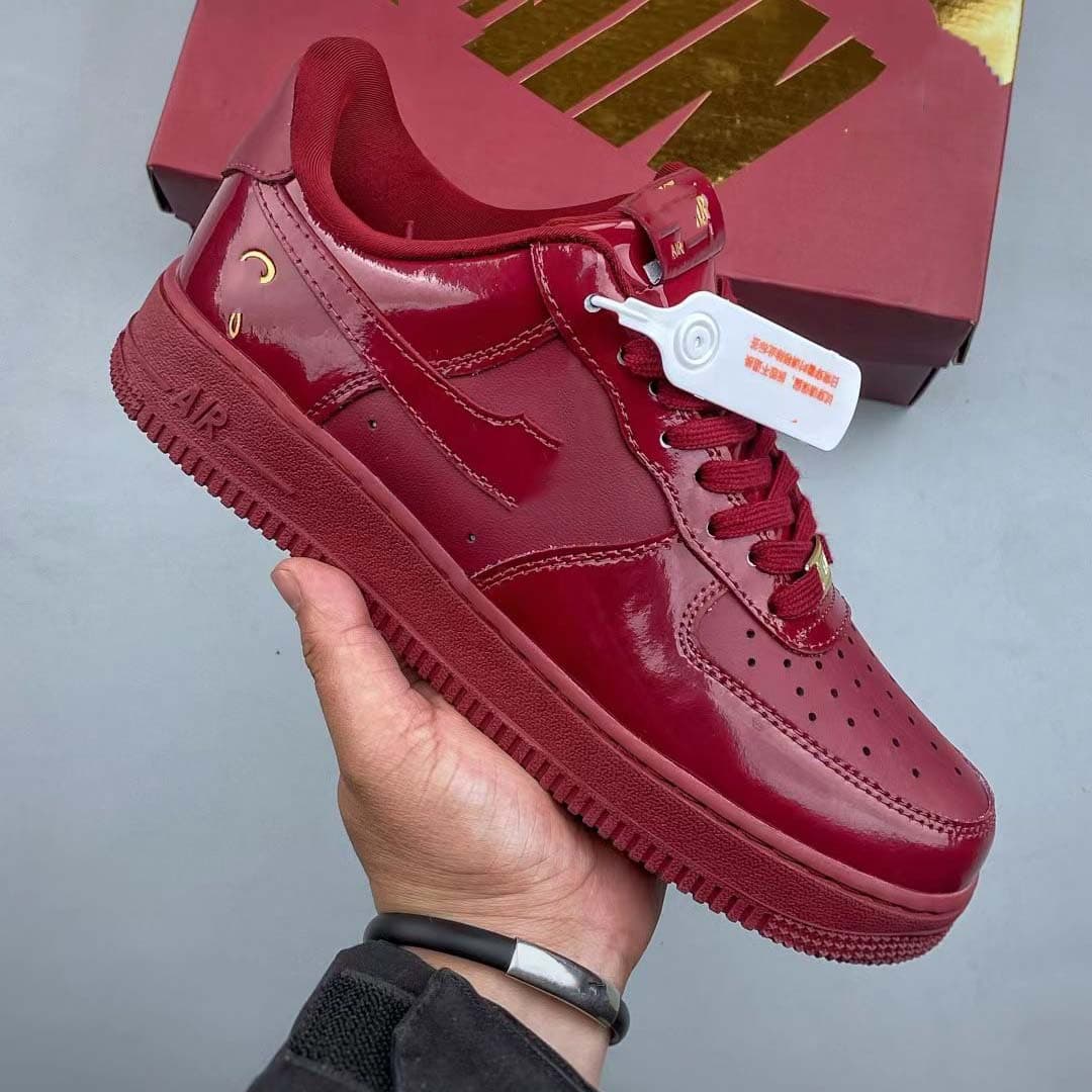 High-quality shoes: Cross-border Air Force 1 sneakers CC X AF1 co-branded patent leather low-top versatile for Xiu