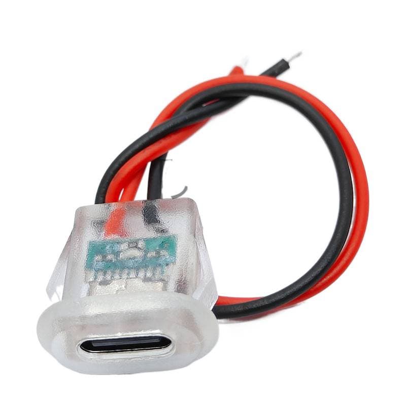 Type-C Female Connector, Toy Desk Lamp Charging Port Solder Terminal Female USB-C Power Socket