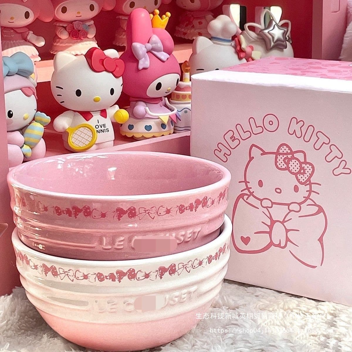 France Cool Color Co-branded Bowl Cute Home Student Rice Bowl Tableware Gift Set
