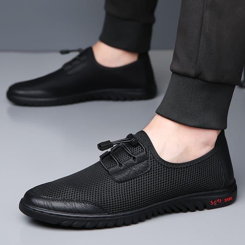 New Cross-Border Men's Summer Casual Shoes, Soft Sole Breathable Mesh Knit Sneakers for Men Running Sports Shoes