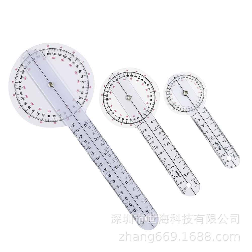 Direct sales angle ruler medical measuring ruler orthopedic ruler 6/8/12 inch large round head angle ruler medical ruler