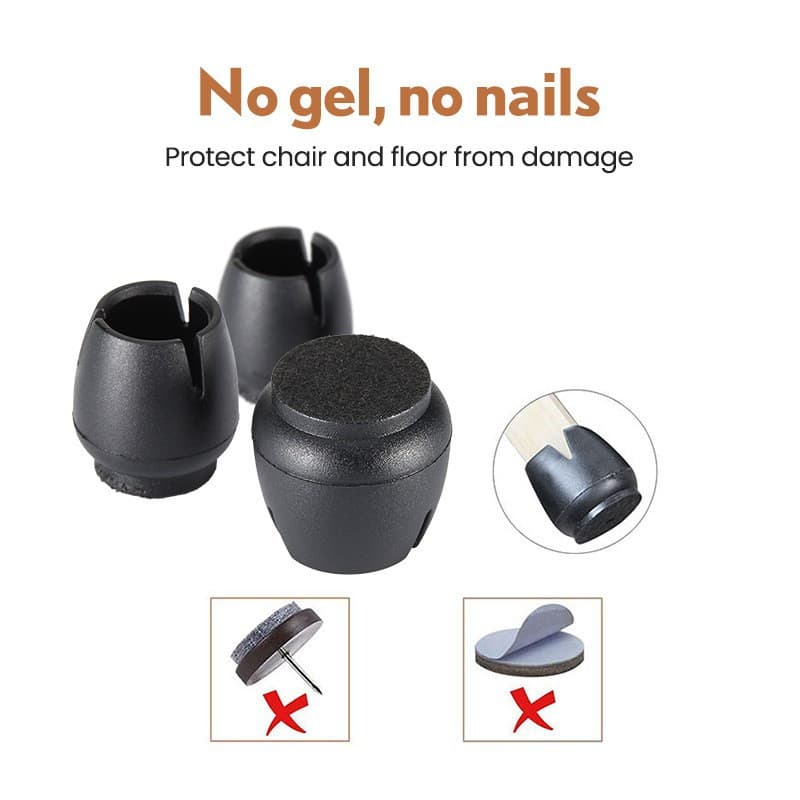 Universal thickened wear-resistant silent anti-slip chair and table leg covers for stools, chairs, and tables