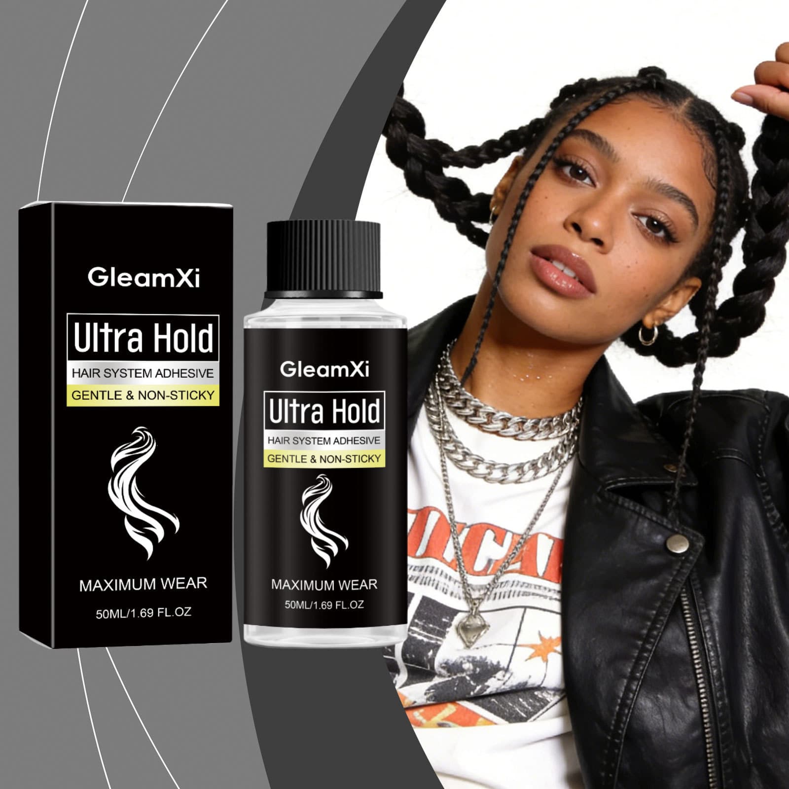 Cross-border GleamXi Wig Styling Hairspray - Long-lasting Fresh Natural Look, Professional Styling Product for Stage Wigs