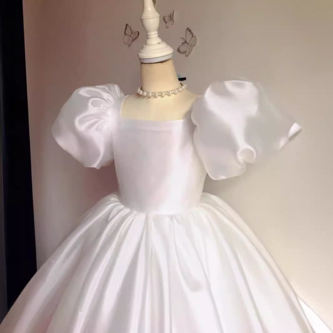 Children's Wedding Flower Girl Dress, Girls' Fashionable Birthday Princess Dress, Host Runway Piano Performance Outfit Summer