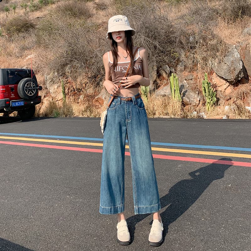26 Trend｜ Retro Dopamine Lyocell Tencel Wide-Leg Grandma Pants New Drape-Fit Petite Denim