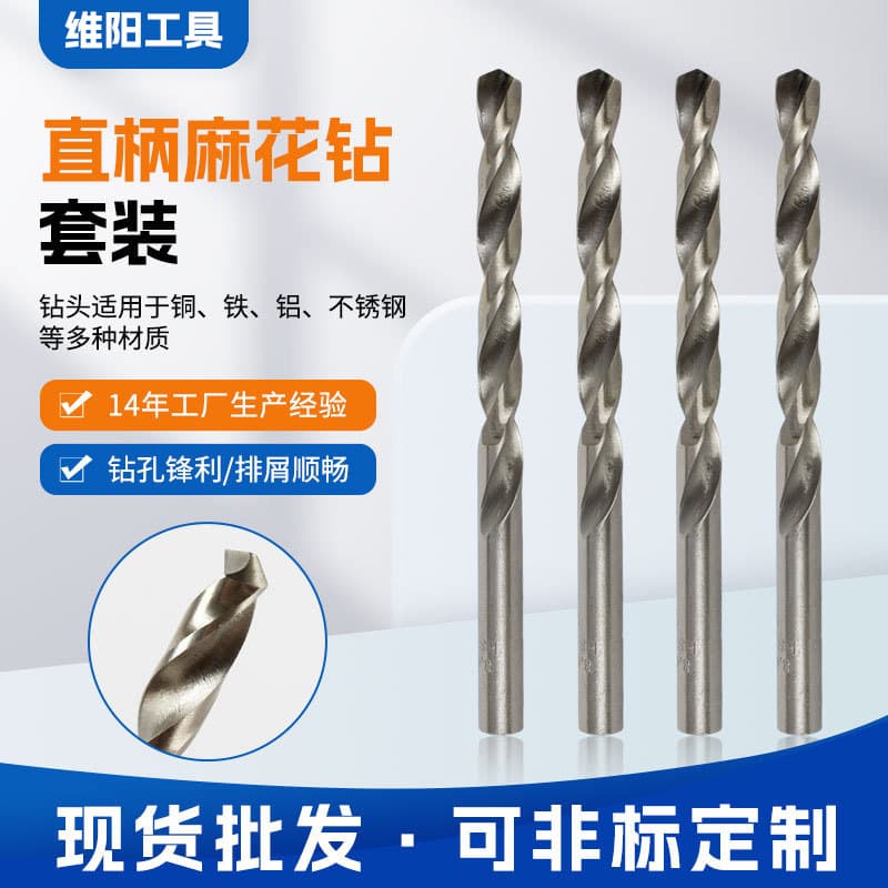 Wholesale Multi-Spec Straight Shank Twist Drill Bit High Speed Steel Metal Iron Plate Wood Drilling Tool Drill Bit Hardware Manufacturer