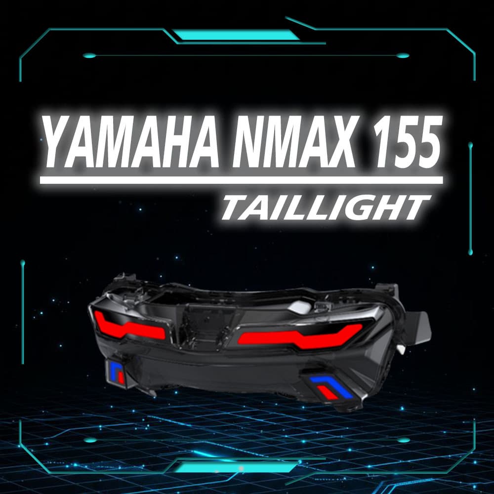Compatible with YAMAHA NMAX 155 Motorcycle LED Brake Tail Light Modification Kit Turn Signal Brake Light