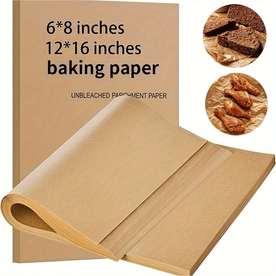 Factory Direct Rectangular Amazon Parchment Baking Paper, Silicone Oil Paper, Oil-Proof Paper, Barbecue Paper, Steamer Paper