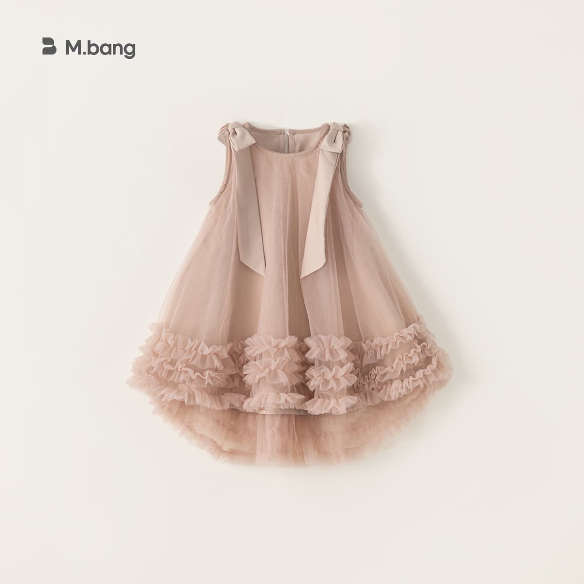 Youbao Children's Wear Girls Bowknot Strap Mesh Princess Dress Girls Gown Summer New Arrival