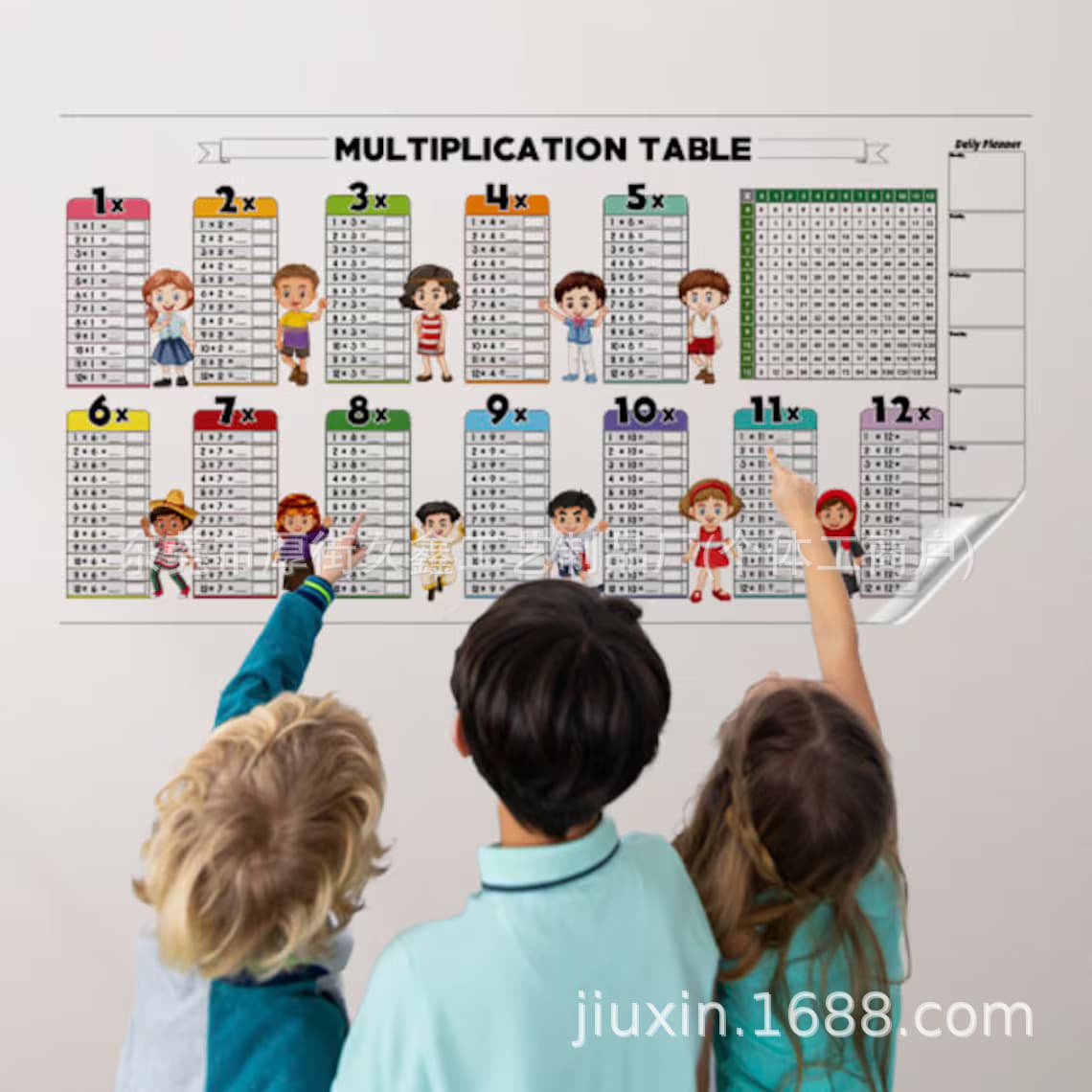 Cross-Border Write and Erase Color Multiplication Table, Write and Erase Addition, Subtraction, Multiplication, and Division Table