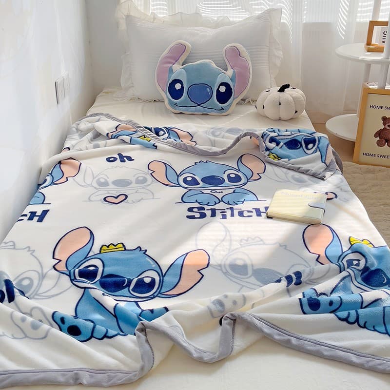 Cartoon Disney Kids Blanket Thick Milk Fleece Casual Throw Blanket Baby Fleece Blanket Student Kindergarten Nap Blanket