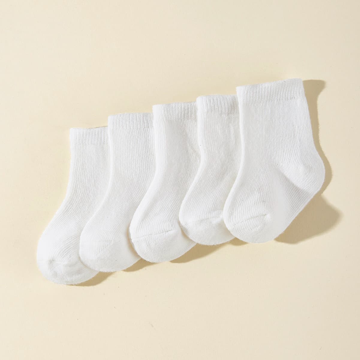 Solid Color White Children's Student Socks All-Season Short Ankle Socks Baby Socks Wholesale Infant Socks