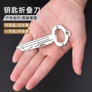 Keychain Portable Stainless Steel Mini Folding Knife Multifunctional Small Knife Portable Package Opening Knife Outdoor Knife