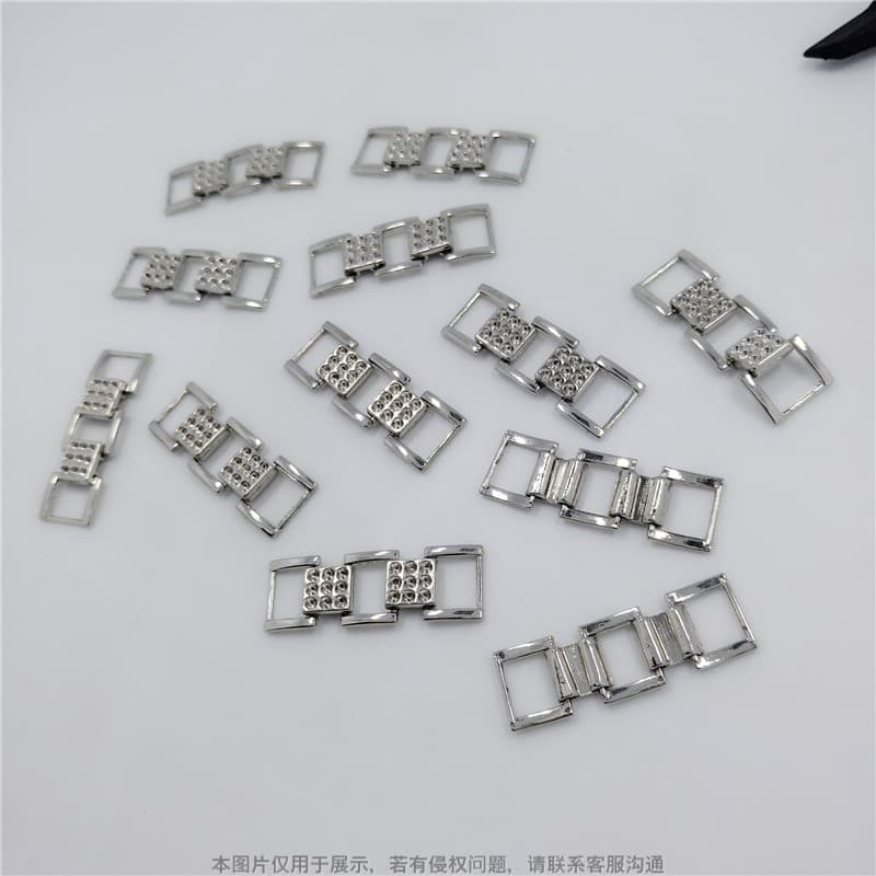 High-End Shoe Buckle Accessories, Diamond-Encrusted Shoe Buckles, Decorative Chains, White Hanging Buckles, Bracelet Clasps, Direct Factory Sales
