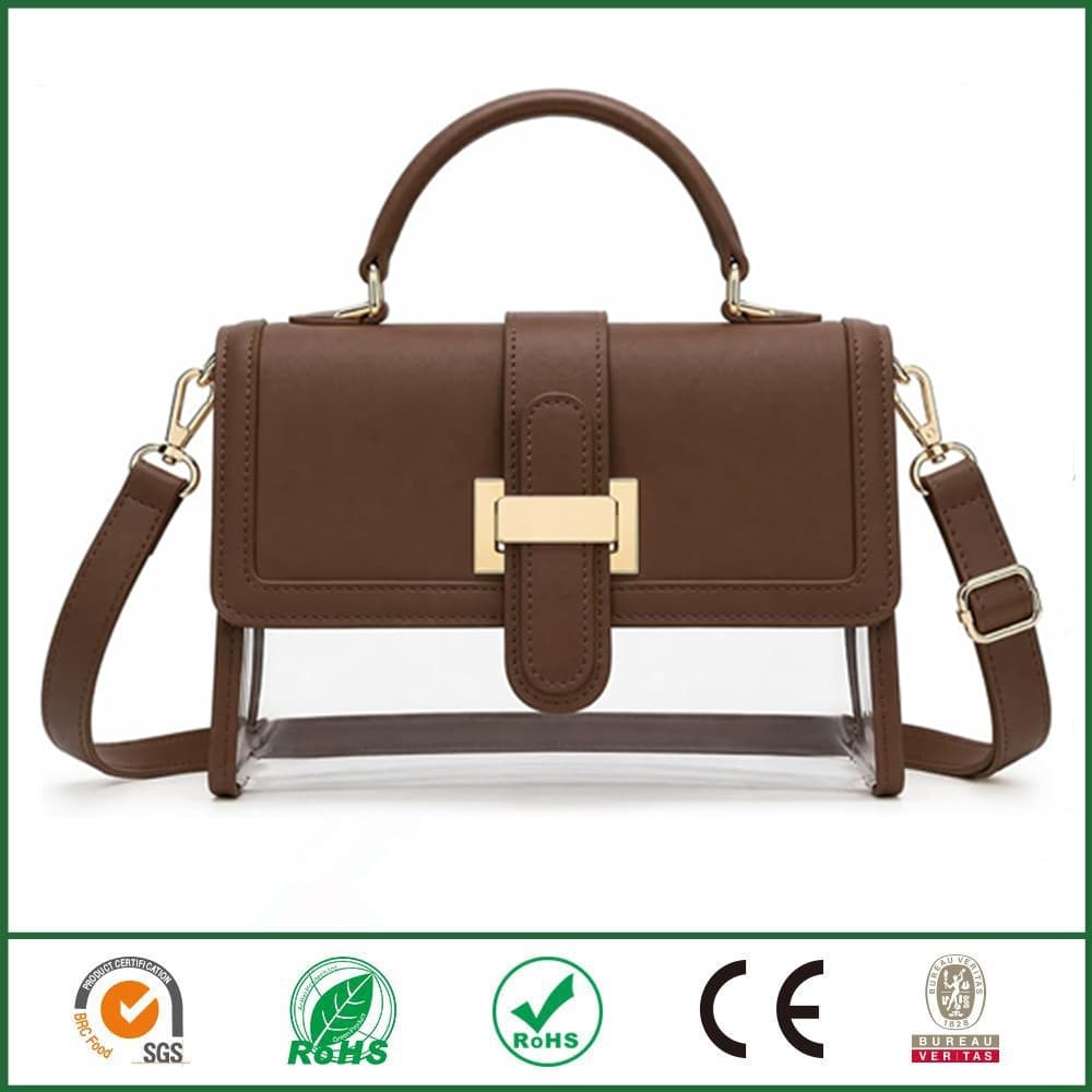 Multifunctional Stadium Event Clear Bag Women's Travel Clear Small Bag with Magnetic Closure Waterproof Crossbody Bag