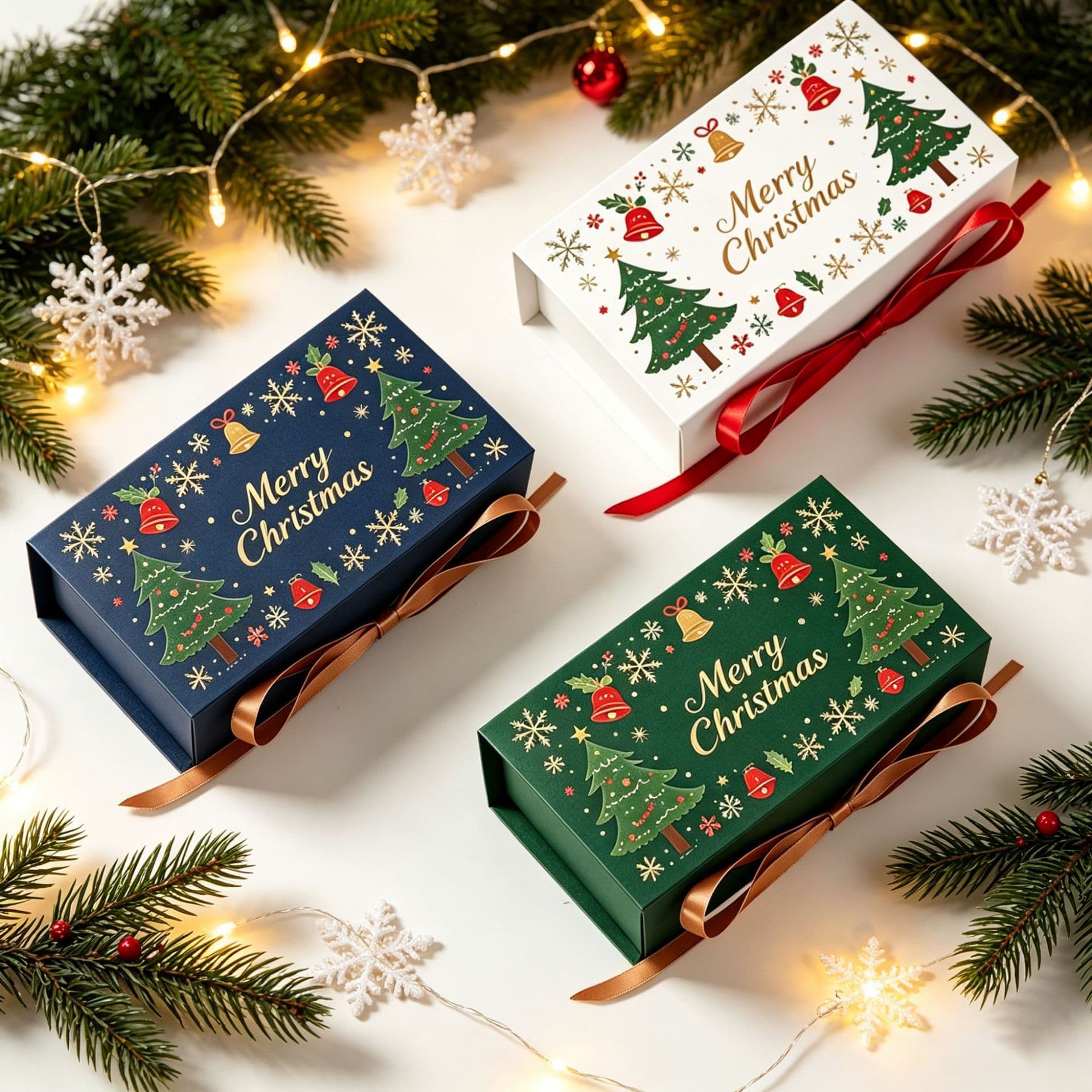 New In Stock Exquisite Christmas Small Packaging Box, Christmas Eve Candy Gift, Christmas Tree Souvenir Chocolate Empty Box