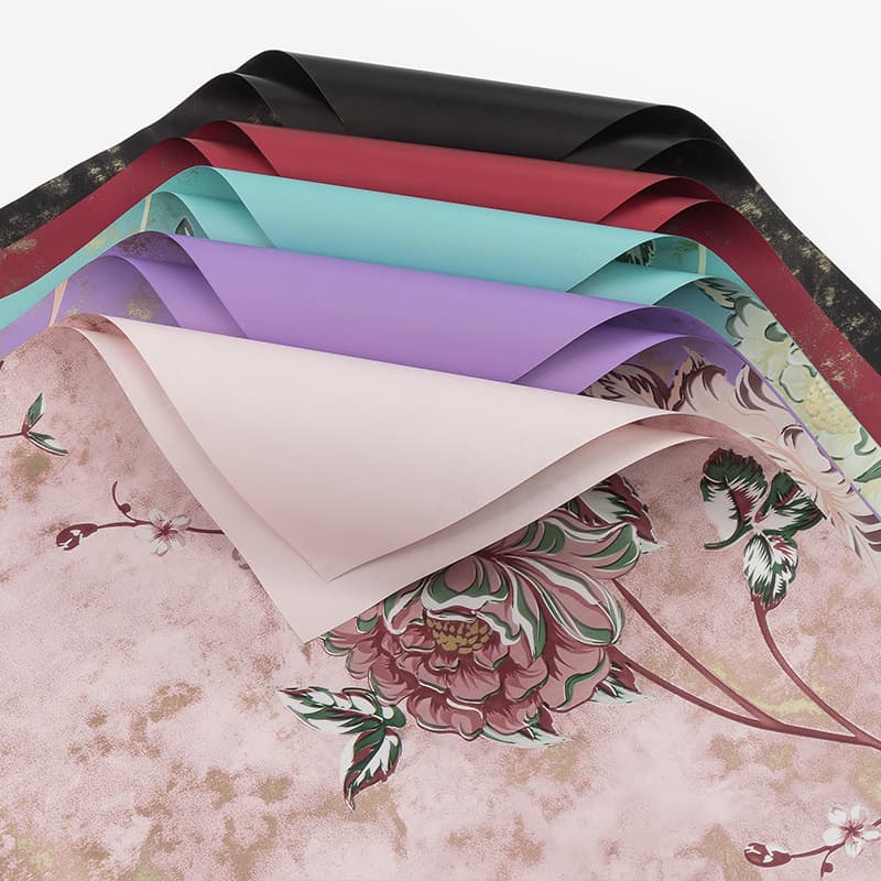 Vintage Elegant Fragrant Rose Waterproof Gift Bouquet Wrapping Paper Flower Shop Fresh Flower Packaging Material Wholesale