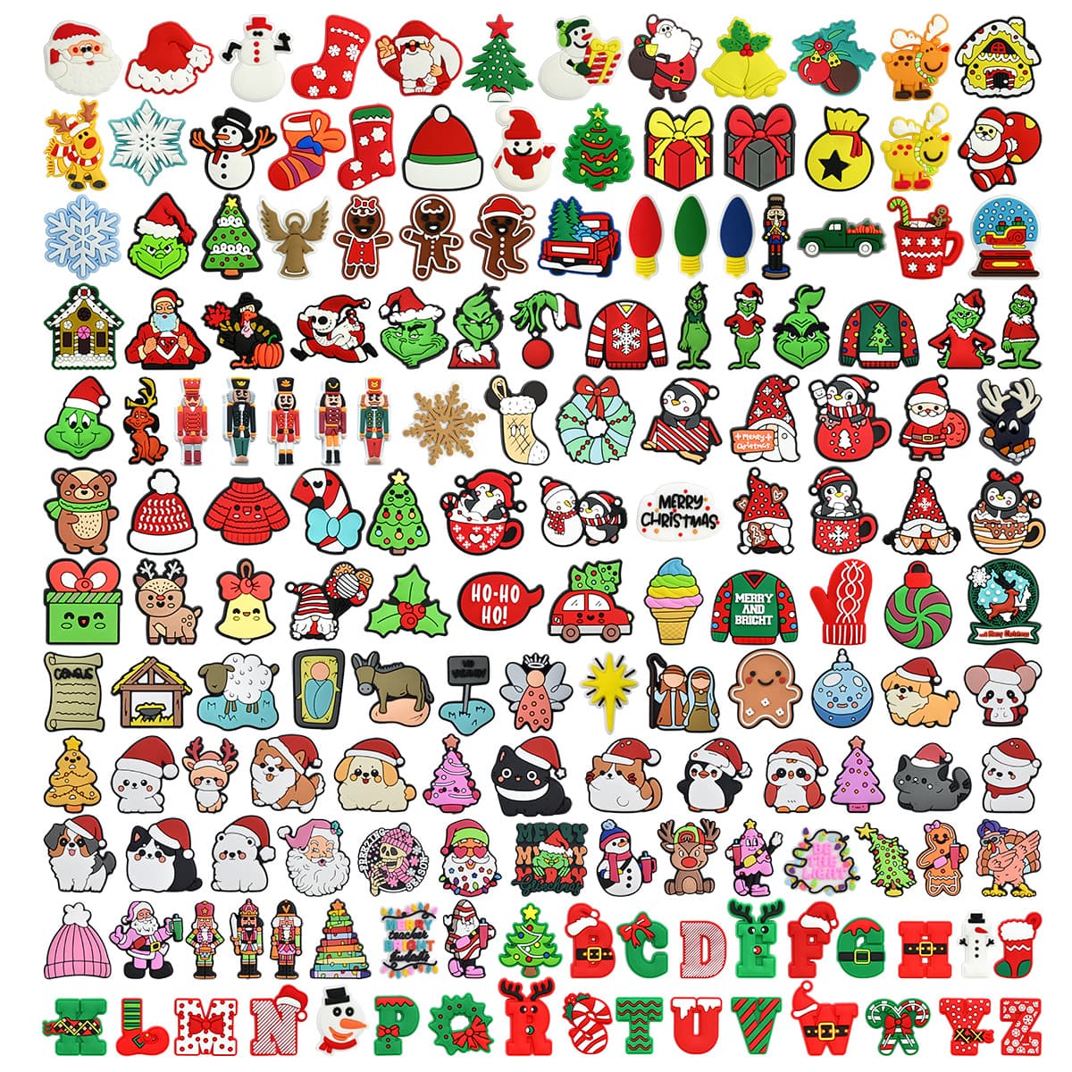 Amazon's best-selling Christmas series of clogs, shoe decorations, PVC soft rubber drip molding shoe accessories wholesale.