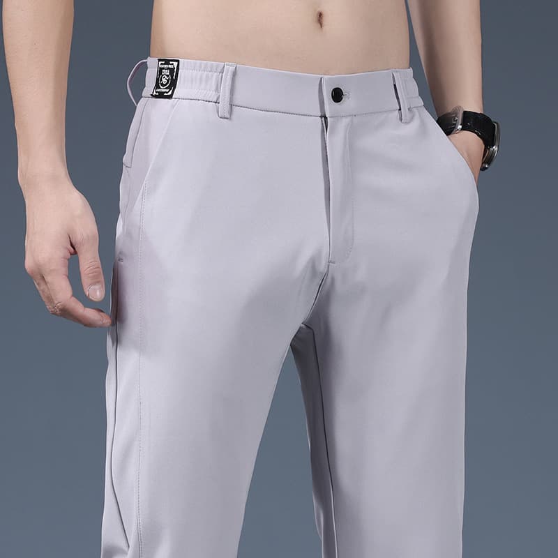 Foreign trade 2025 ice silk summer new style men's summer straight thin trousers trousers men's cross-border hot style
