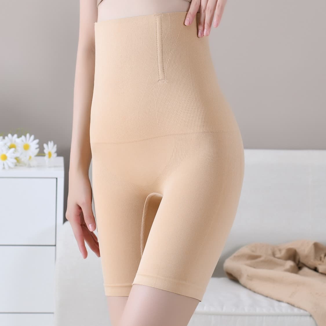 High-Waisted Shaping Underwear Plus Size Push-Up Waist Pants Postpartum Tummy Control Pants Women's Safety Pants