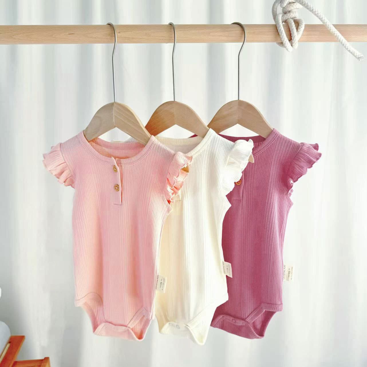 Baby Clothes Short Sleeve Sweet Baby Striped Short Sleeve Cute Style Summer New Cotton Romper
