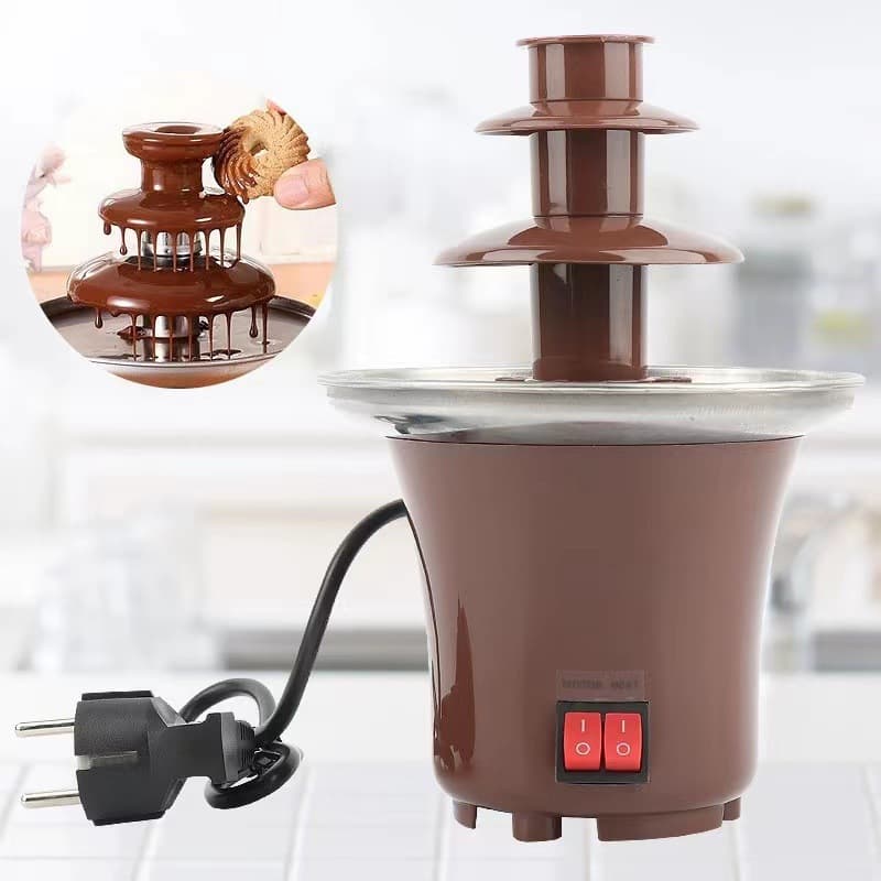 Chocolate Fountain Machine Mini DIY Home Melting Tower with Heating: Small Chocolate Fountain Machine