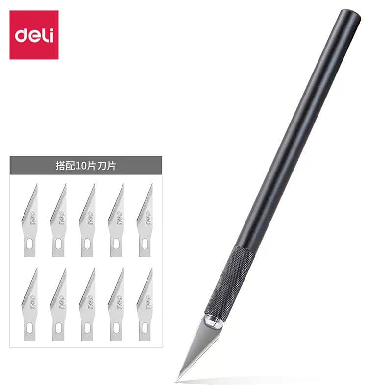 Deli 2102 paper carving knife hand-cut paper carving knife student set paper carving model tool carving pen knife