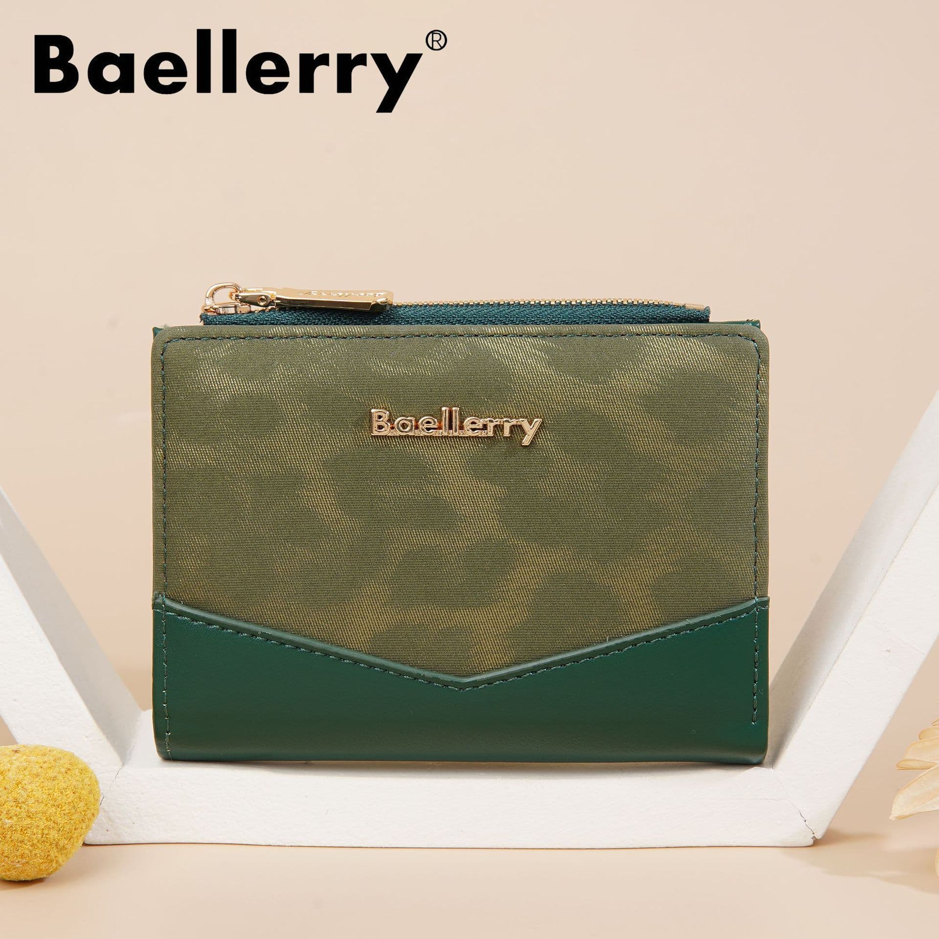 New Women's Short Wallet baellerry Cross-border Minimalist Multi-card Slot Bifold Purse Ins Thin Card Holder