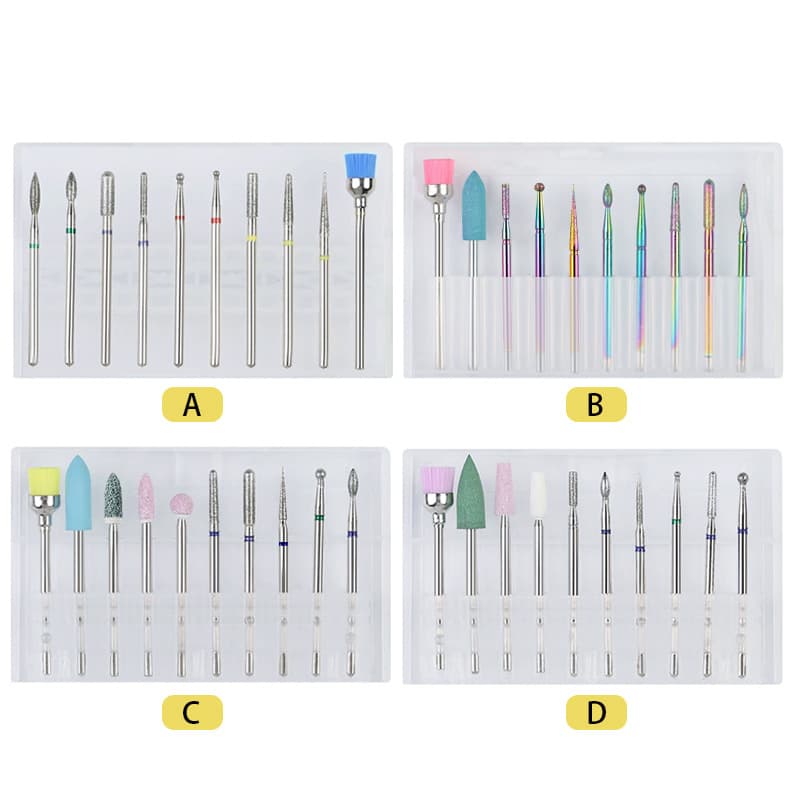 Foreign Trade Nail Art Diamond Grinding Bit Set for Nail Removal, Nail Surface Polishing, Cuticle Removal, Nail Machine Accessories