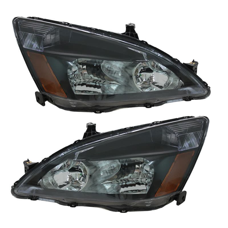 Compatible with Honda Accord Headlights 03-07 US Spec Black Housing