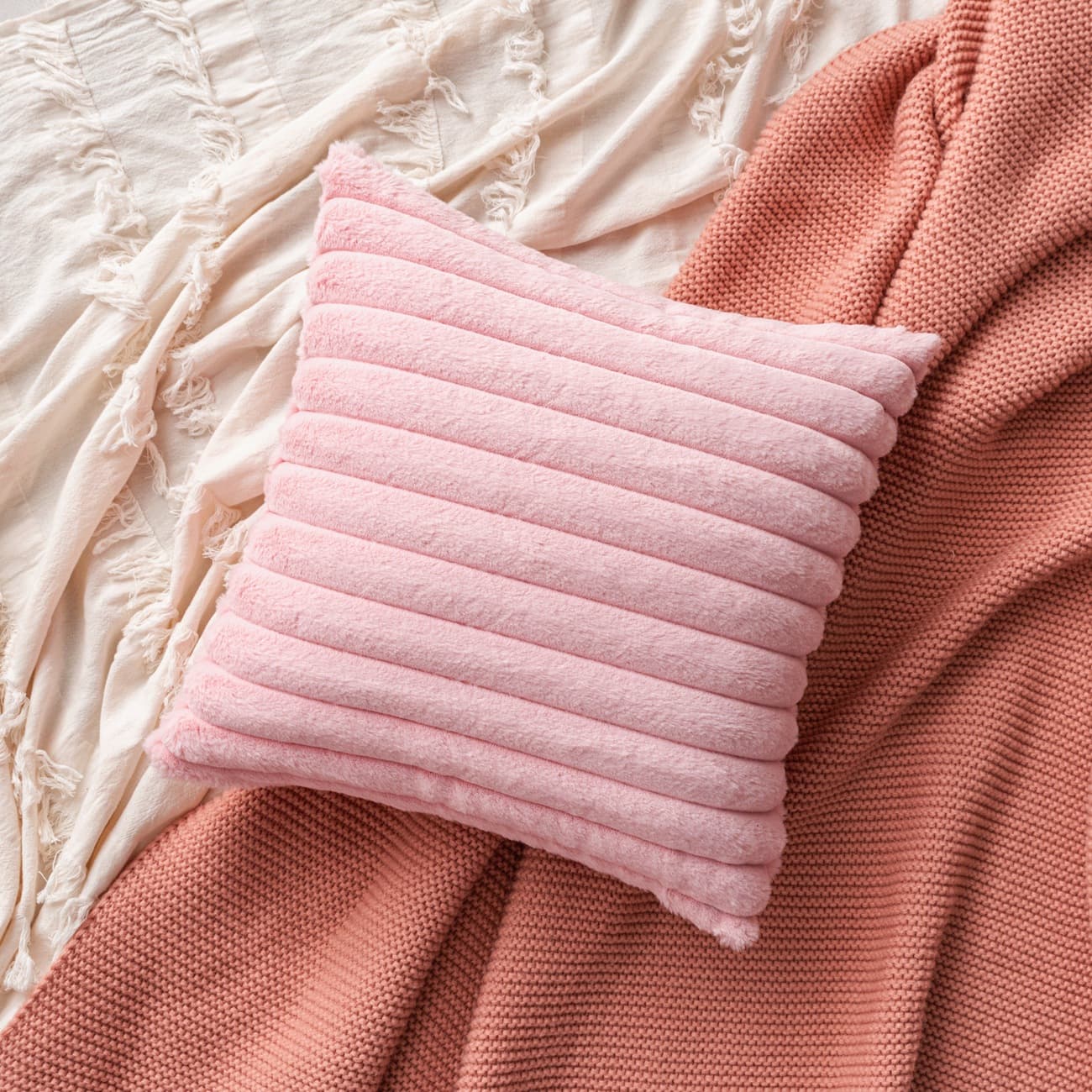High-Quality Pink Princess Floral Throw Pillow Cover, Office Sofa Cushion Cover, Instagram-Style Bed Headrest Cover
