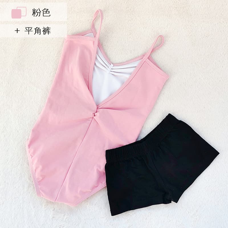 Summer Art Exam Tank Top Children's Dancewear Girls Cotton Leotard Kids Practice Bodysuit Exam Grade Wear Gymnastics Outfit