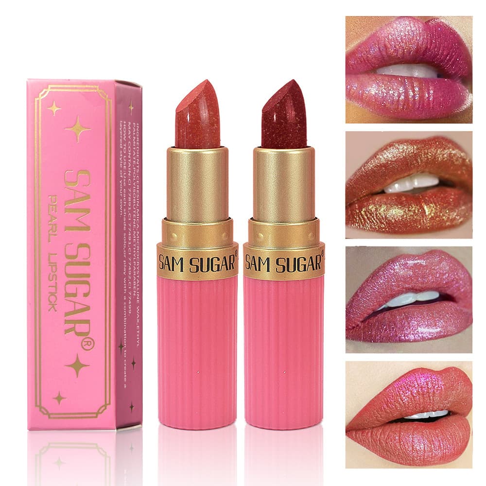Cross-border makeup SAM SUGAR 6-color chocolate bar lipstick lipstick and makeup pearlescent matte non-camel matte lipstick
