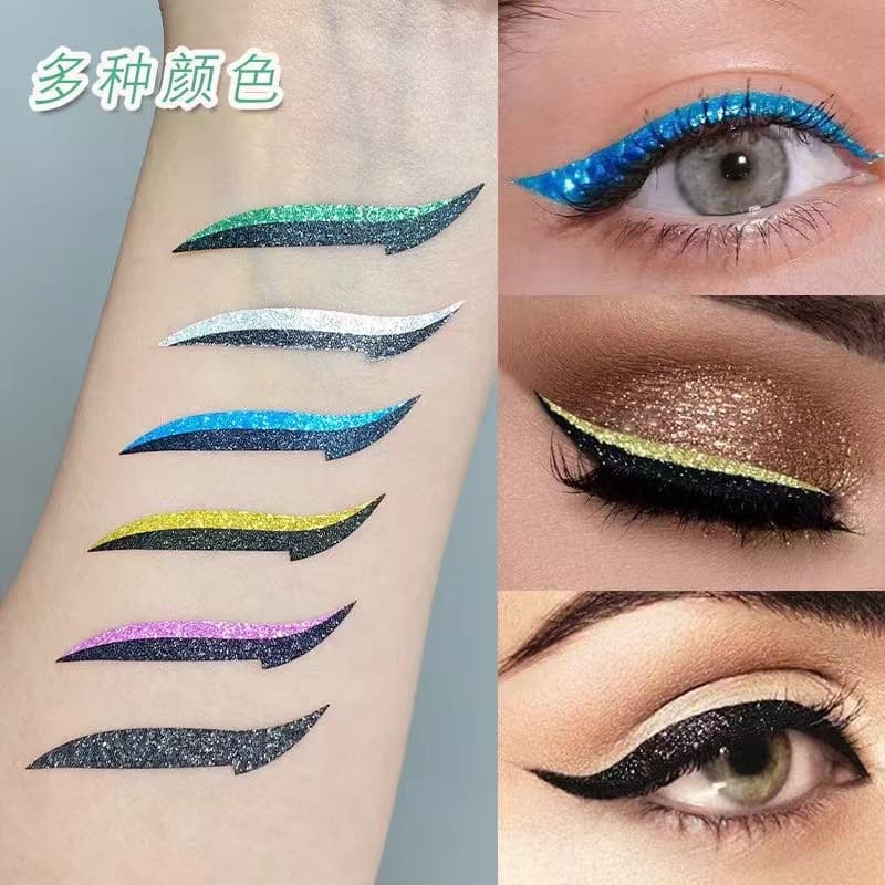 Cross-border Eyelid Tape Self-Adhesive Eye Makeup Lash Tape Stage Makeup Party Nightclub Eye Makeup European and American Eyeliner Rhinestone Sticker