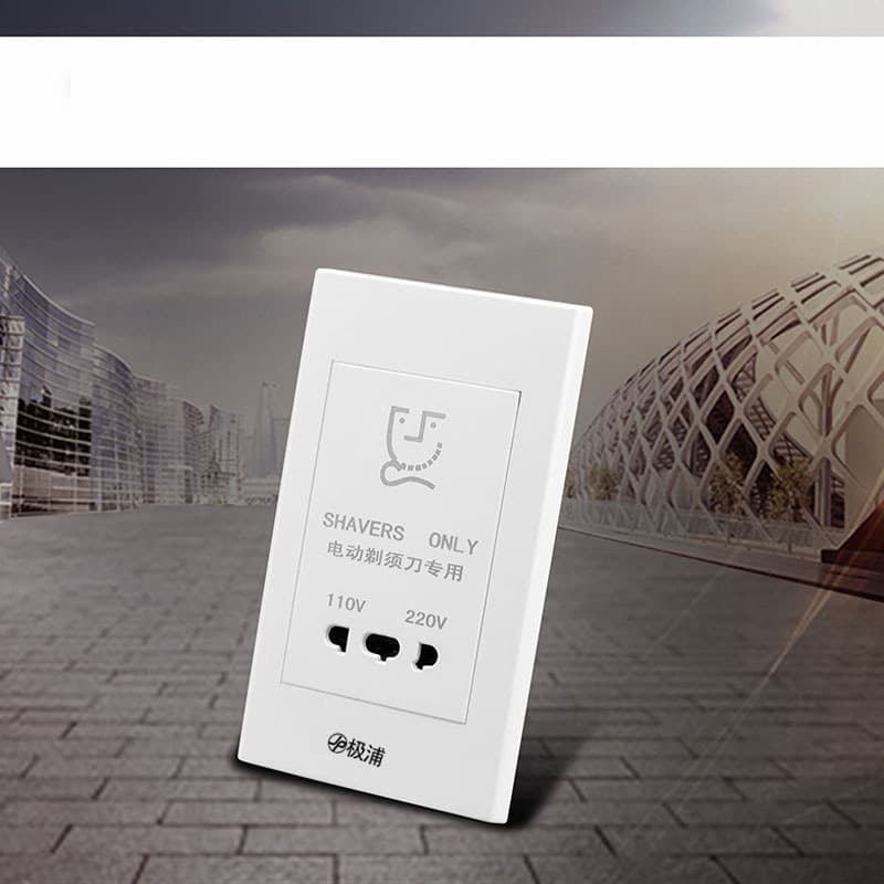 Jipu 146 shaver dedicated socket 110v-220v hotel electric shaver three-hole socket hair dryer