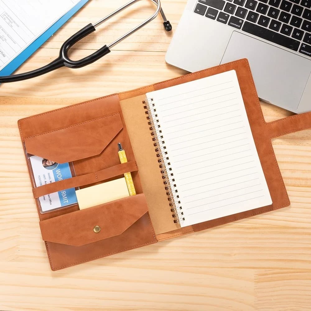 In Stock Notebook Leather Cover Crazy Horse PU Leather Office Supplies Storage Bag Sketchbook Cover Sleeve