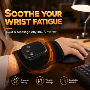 Cross-border Hand Massager Red Wrist Massager Electric Heat Vibration Wrist Heating with Hot Compress Massager