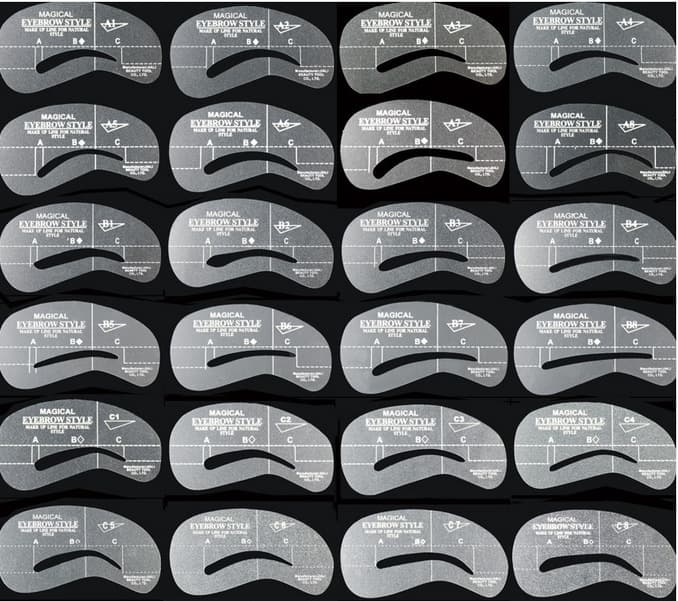 24 pieces of eyebrow card and eyebrow board cross-border manufacturer factory price one-word eyebrow OPP bag eyebrow artifact