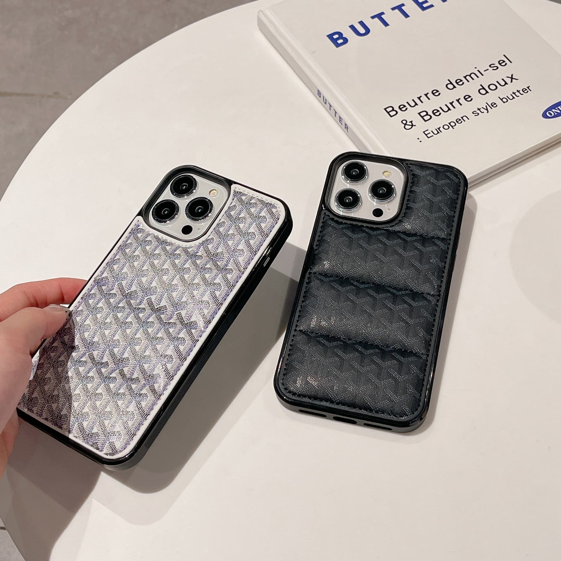 Compatible with Goyard Street Style Apple iPhone 13 Pro Max Case, iPhone 12 Puffer Jacket 14 Pro Max Protective Cover for Men