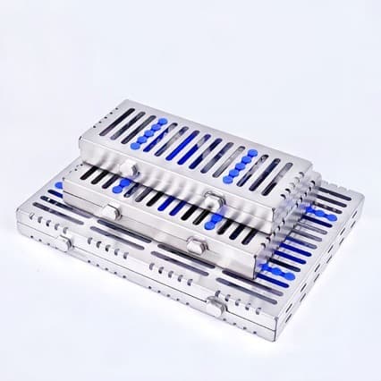 Dental Instrument Sterilization Box 5-10-20 Pcs Dental Implant Storage Removable Stainless Steel Sterilization Box
