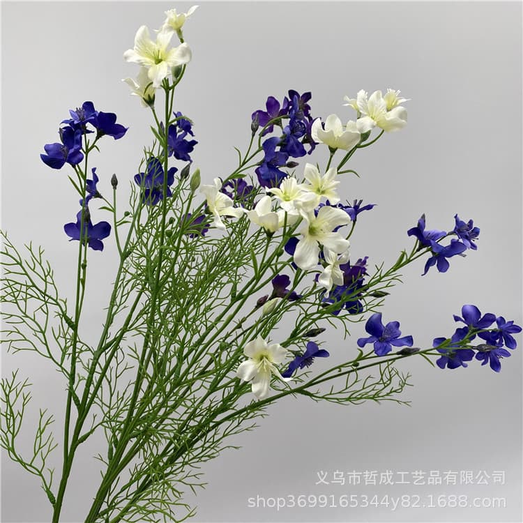 Artificial fragrant larkspur, dove flower, sparrow flower, hyacinth, floral arrangement material, delphinium, wedding photography props