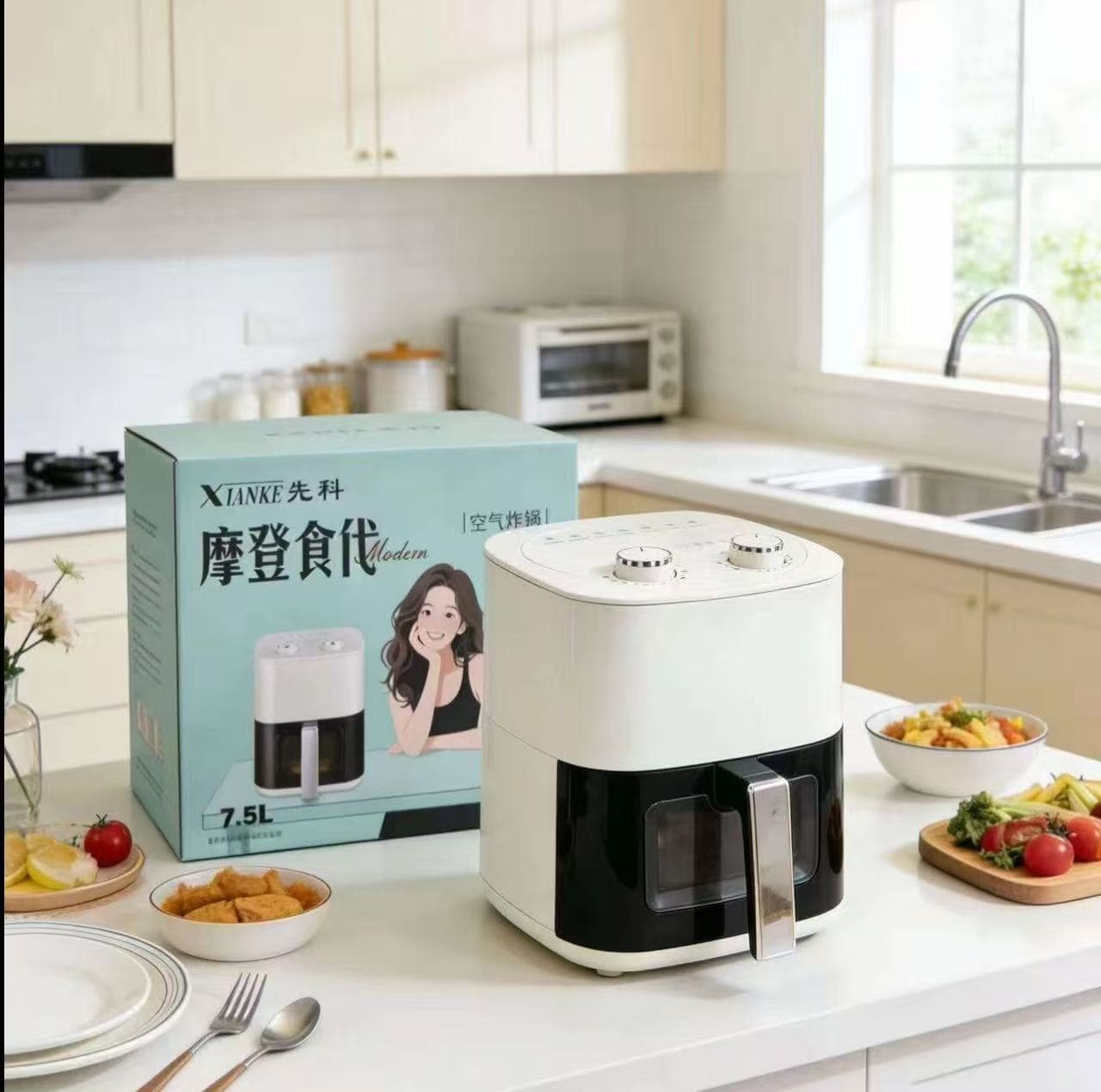Air fryer household large-capacity electric fryer without oil fume multi-functional large-capacity gift fryer wholesale delivery