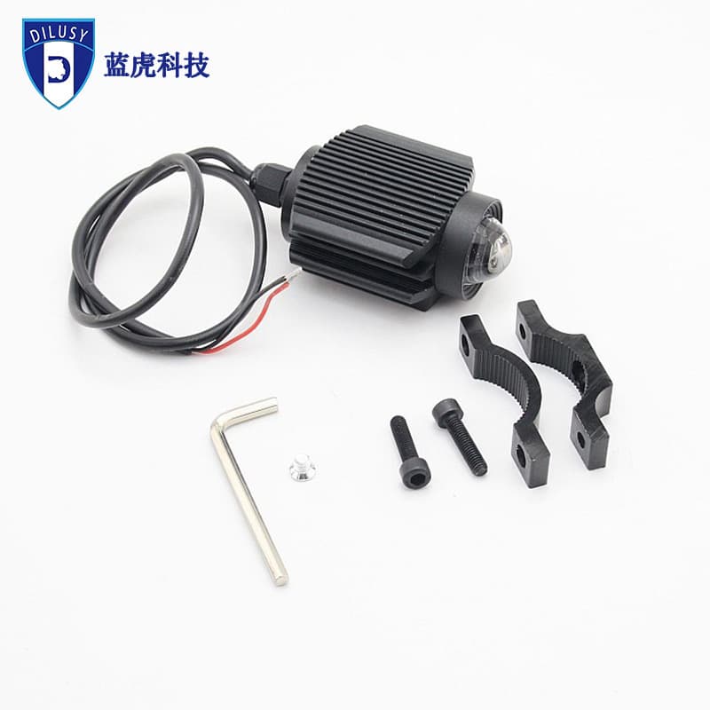 Blue Tiger Laser Dual-Lens Motorcycle LED Headlight, Compatible with High/Low Beam Yellow and White Light, Modified LED Headlight