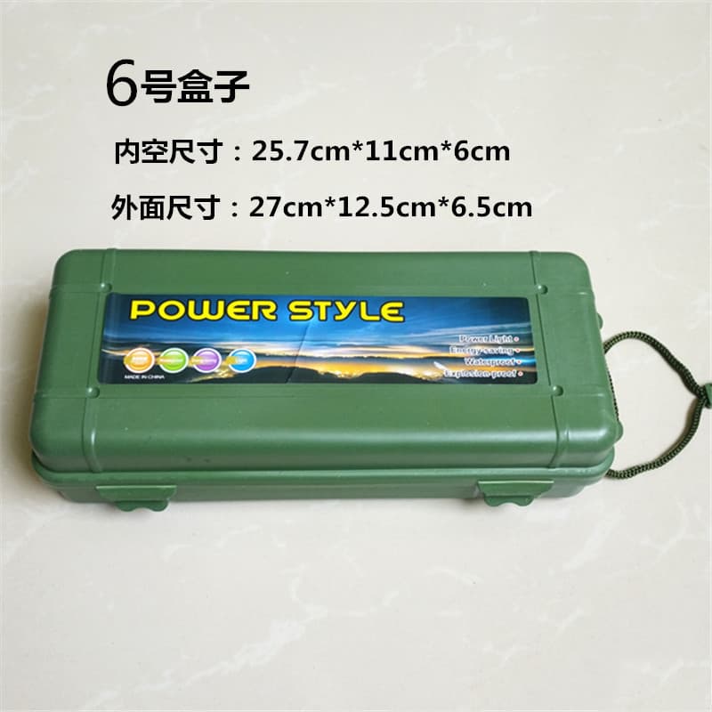 Special gift box storage box for strong light flashlight, military green plastic box, pressure-proof, shock-proof and waterproof headlight color box
