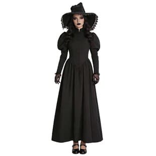 Amazon New Gothic Vampire Cos Dress Halloween Gothic Dark Witch Cosplay Long Dress