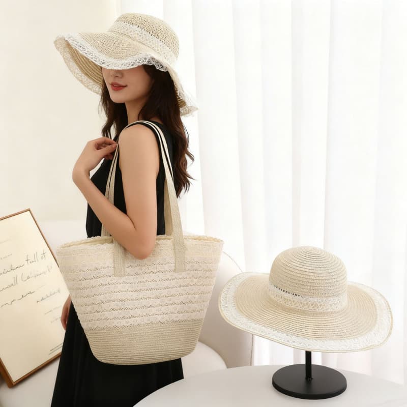 Beach Bag Handbag Tote Bag Popular Fringe Rainbow Women's Bag Cotton Knitted Bag Straw Bag Casual Seaside Vacation