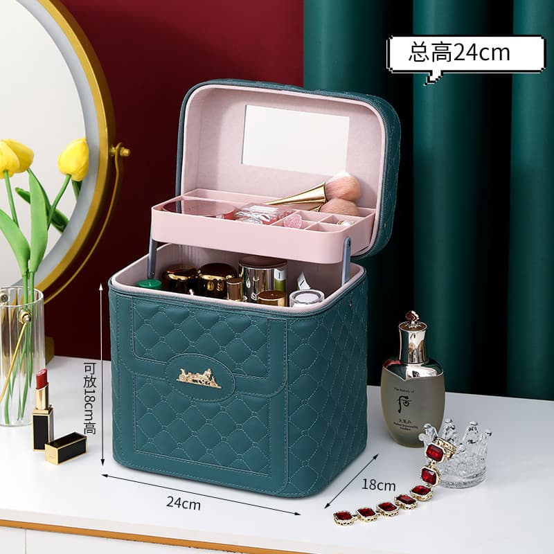 Light Luxury Practical Makeup Bag for Women High Appearance Portable Waterproof Cosmetic Storage Box Large Capacity Makeup Case Wholesale