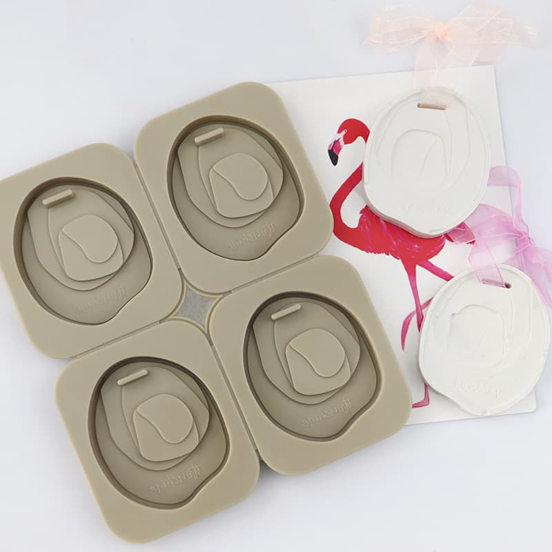 Minghao 4-Piece Peach Heart Wax Mold DIY Silicone Mold Aromatherapy Plaster Car Decoration Handmade Soap Mold
