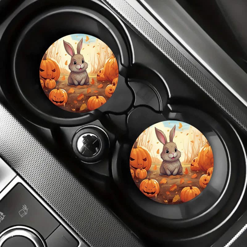 Cross-border Hot-selling Car Coaster, Water-absorbent, Anti-slip, Shockproof, Anti-scratch, Universal, Removable and Washable, Cup Mat, Drink Coaster