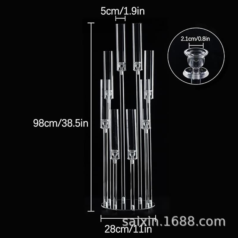 Wholesale Wedding Props Hotel Wedding Banquet Decoration Candlelight Dinner Ornaments Candle Holder Road Guide Lamp Arrangement